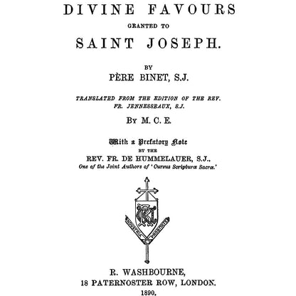 Divine Favours Granted to St. Joseph