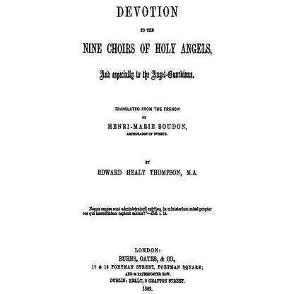 Devotion to the Nine Choirs of Holy Angels